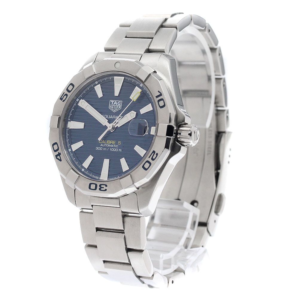 訳あり タグホイヤー TAG HEUER WBD2112-0 アクアレーサー キャリバー5 デイト 自動巻き メンズ 箱 保証書付き_939555 ワイドデニム 自動巻き時計 腕時計(アナログ)
