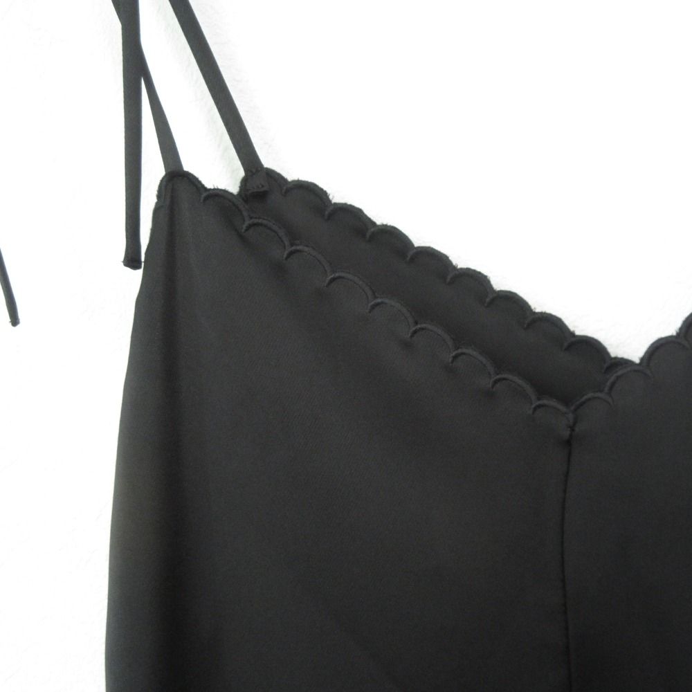 未使用 Gypsohila ジプソフィア Scallop Satin Salopette サテン