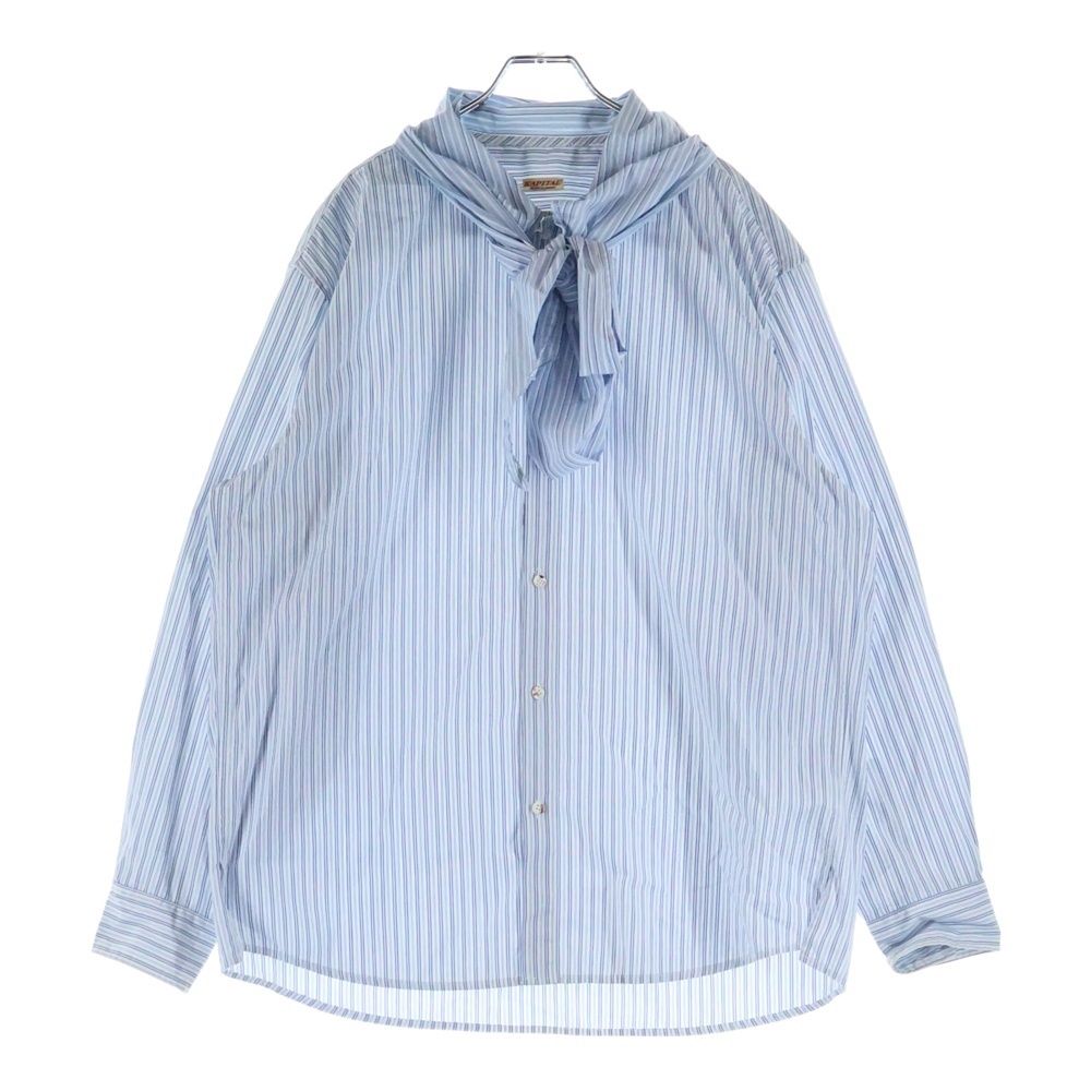 Kapital キャピタル　ストライプシャツ KAPITAL (キャピタル) Cotton Striped Bowtie Pubs Shirt K2010LS074