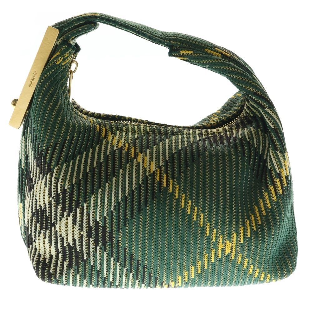 BURBERRY (バーバリー) PEG ミニダッフルバッグ ハンドバッグ グリーン 