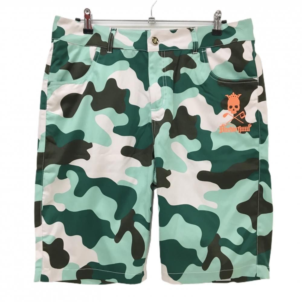 新品】バーディーハント ハーフパンツ グリーン×白 カモフラ 迷彩