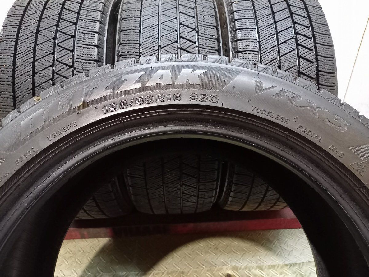 走行短め】BS BRIDGESTONE BLIZZAK VRX3 195/50R16 16インチ 
