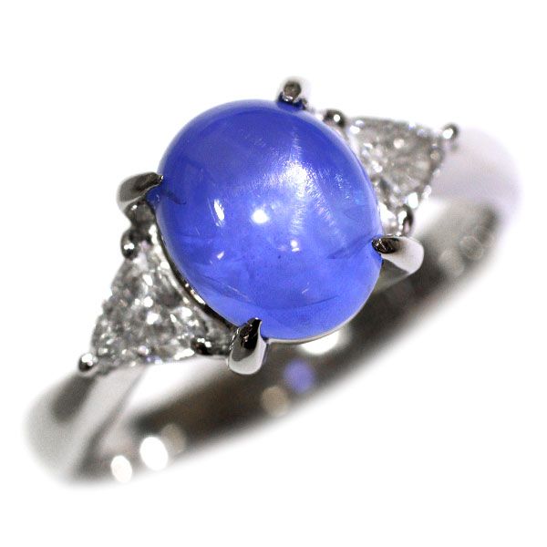 Pt900 スターサファイア ダイヤモンド リング 3.891ct D0.32ct - メルカリ