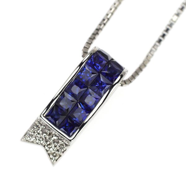 ☆最終です☆K18WG Dミステリーセッティングネックレス D約0.38ct