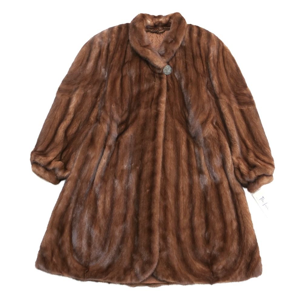 毛並み極美品▽ROTINY ロティニー MINK ミンク 本毛皮コート ダーク