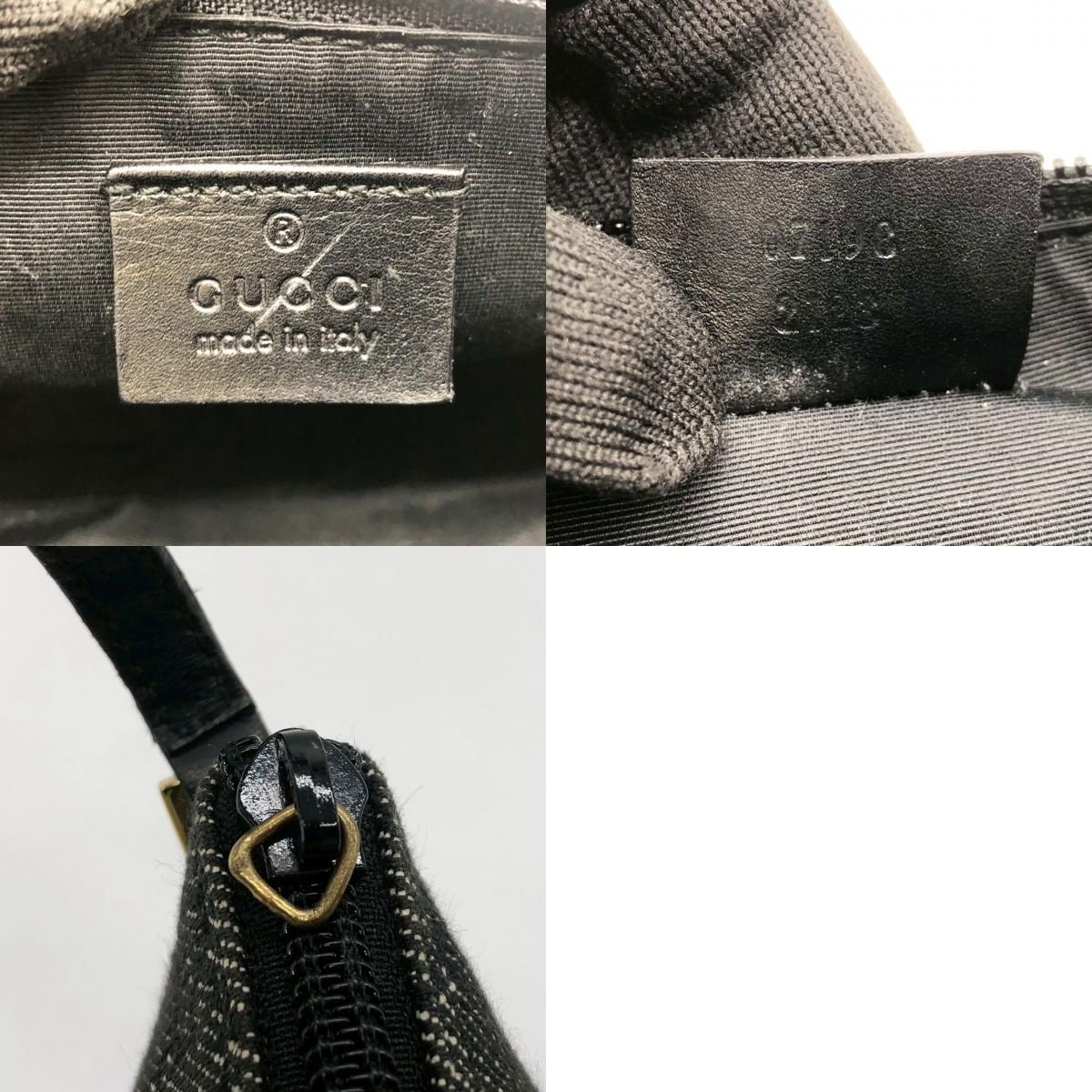 GUCCI グッチ 07198 アクセサリー ポーチ ハンドバッグ ブラック