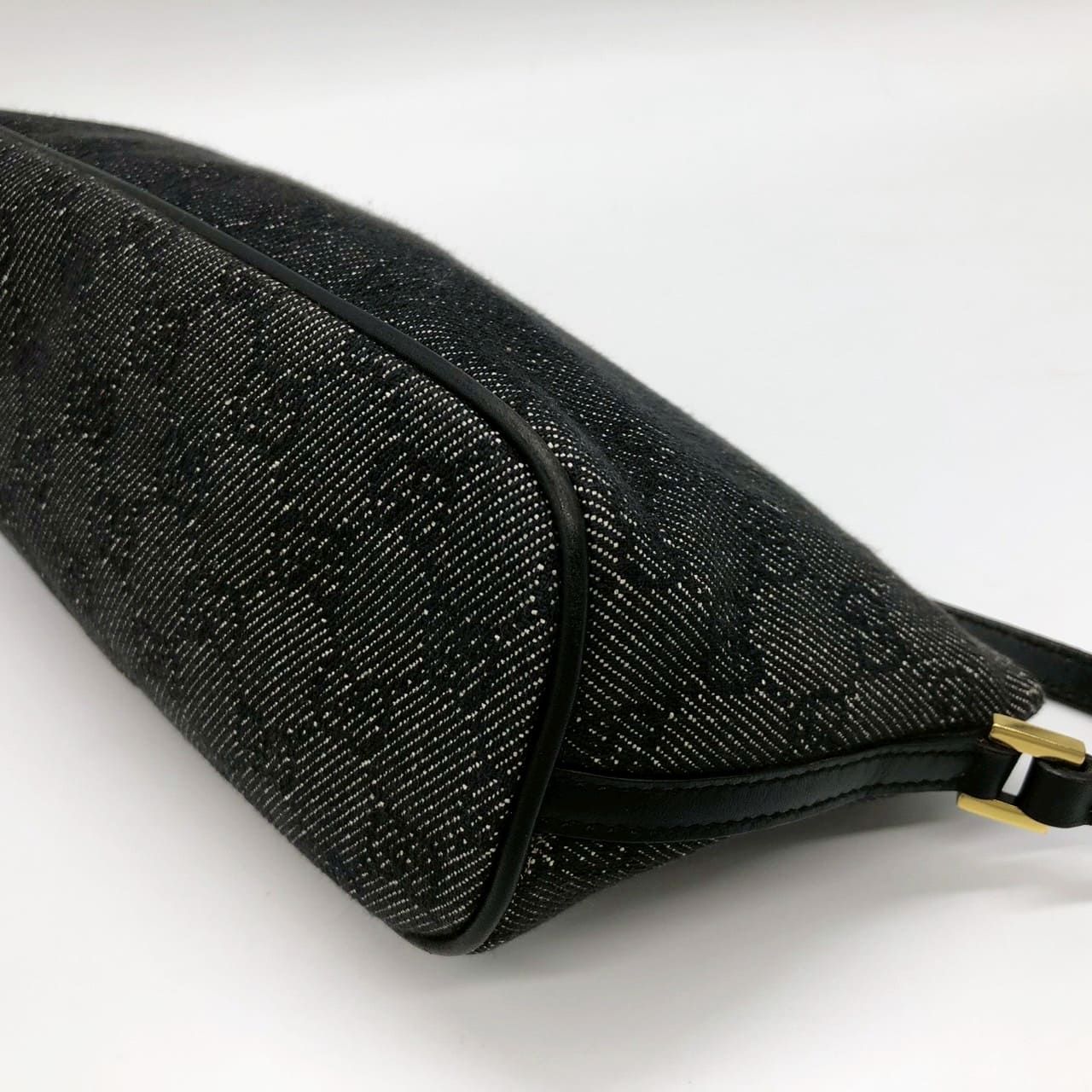 美品 グッチ アクセサリーポーチ GG 07198 ハンドバッグ Vintage GUCCI グッチ 07198 アクセサリー ポーチ ハンドバッグ ブラック
