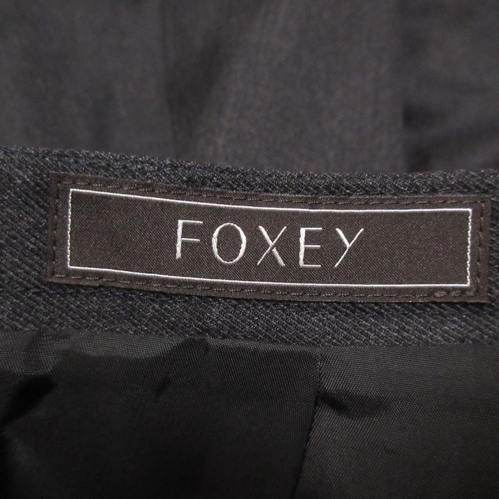 美品 FOXEY フォクシー Skirt Noblea バックポケット刺繍 フレア