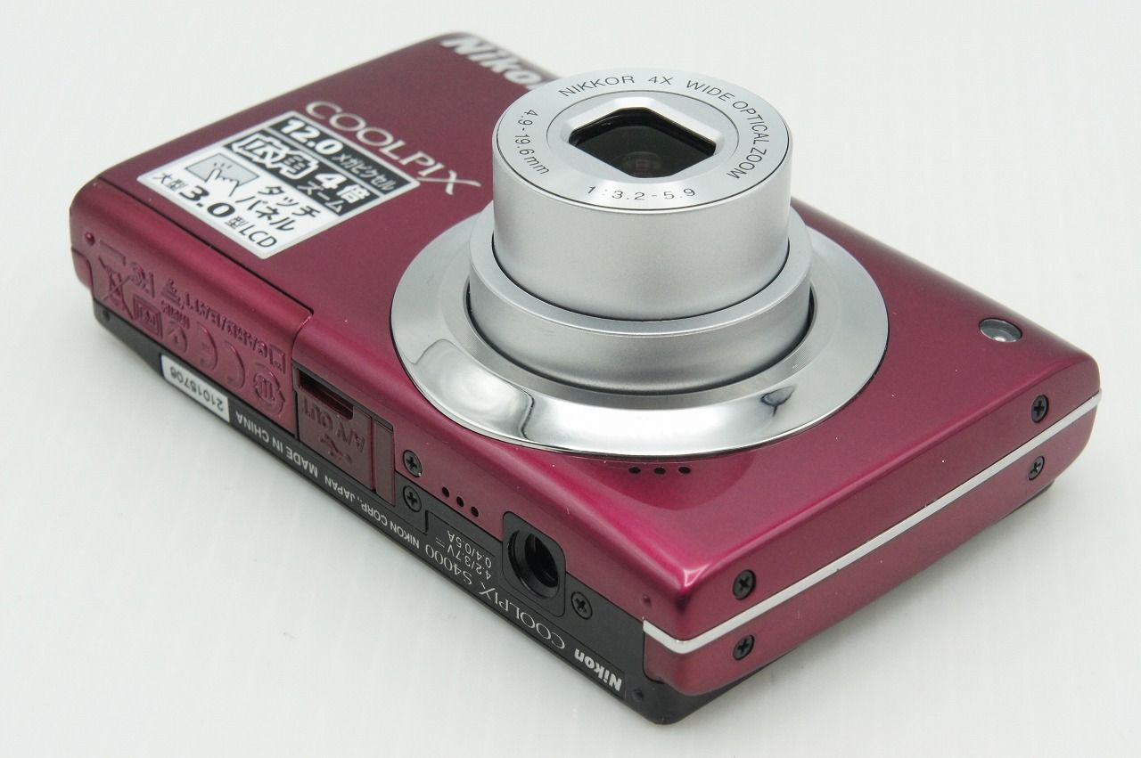 美品 Nikon ニコン COOLPIX S4000 コンパクトデジタルカメラ ルビー