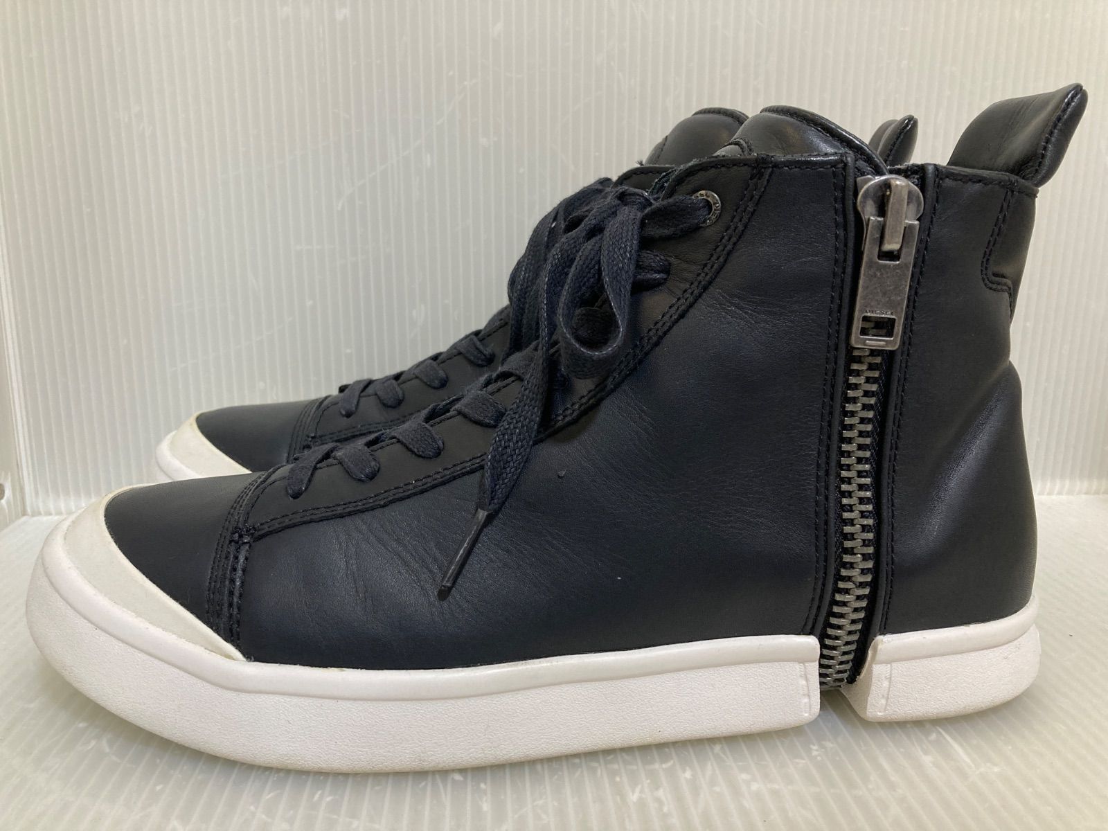 DIESEL ディーゼル S-NENTISH ハイカット レザースニーカー ブラック