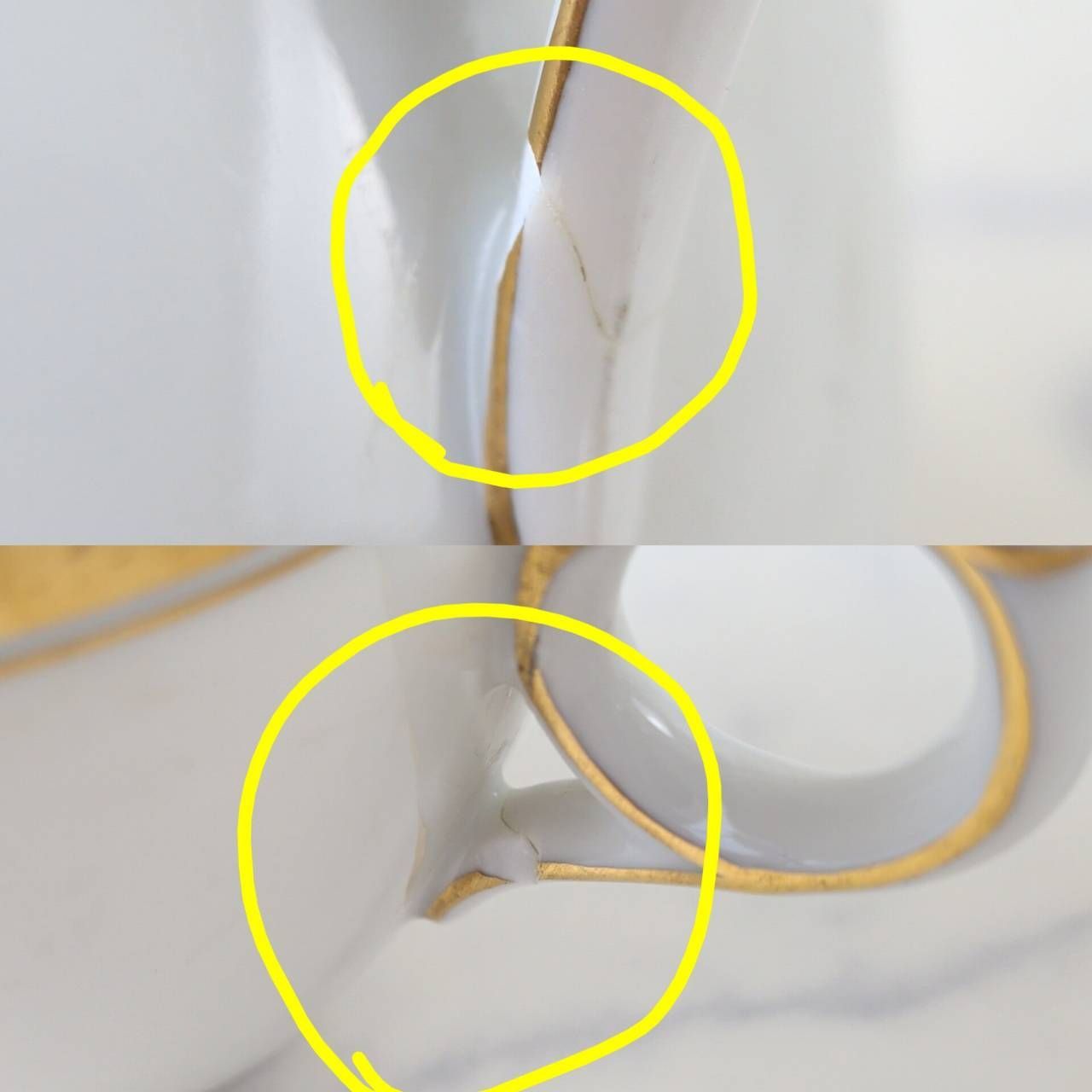 ロイヤルコペンハーゲン カップ＆ソーサ― ゴールドライン 5客 白✖金彩