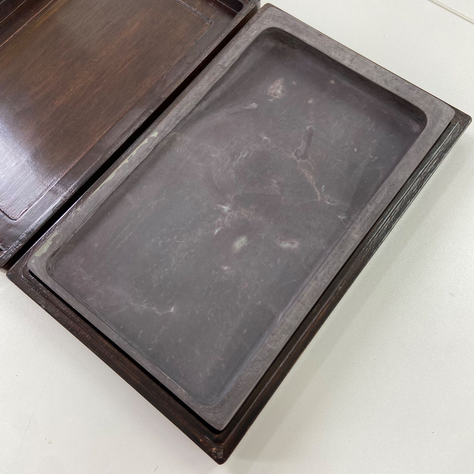 新生活】【セール】端渓硯 すずり 木箱入り 書道 中国 骨董品 アート 