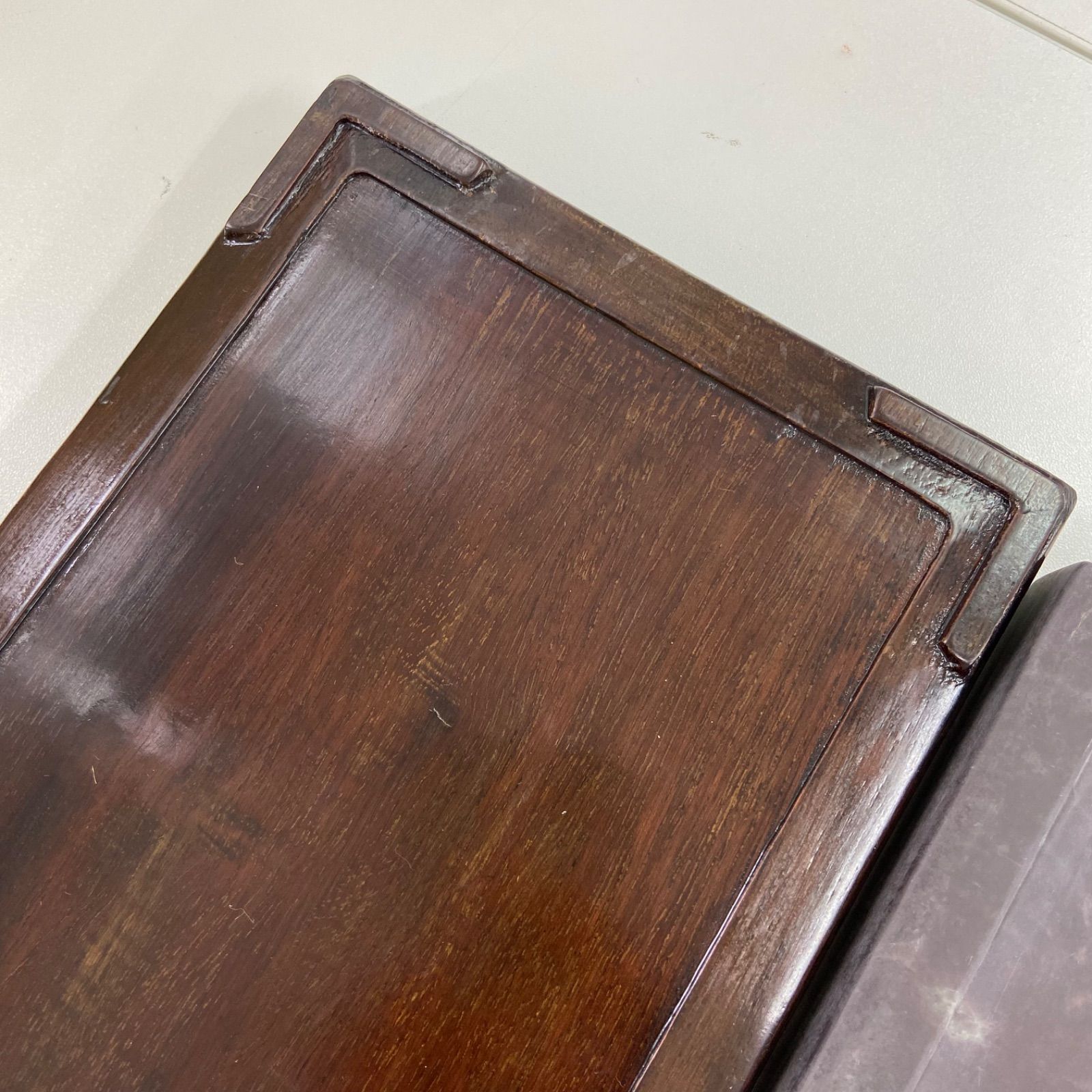 新生活】【セール】端渓硯 すずり 木箱入り 書道 中国 骨董品 アート