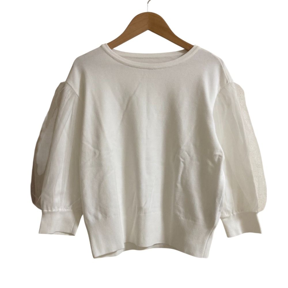 美品 FOXEY フォクシー Balloon Knit Top ニット 41847 サイズ40