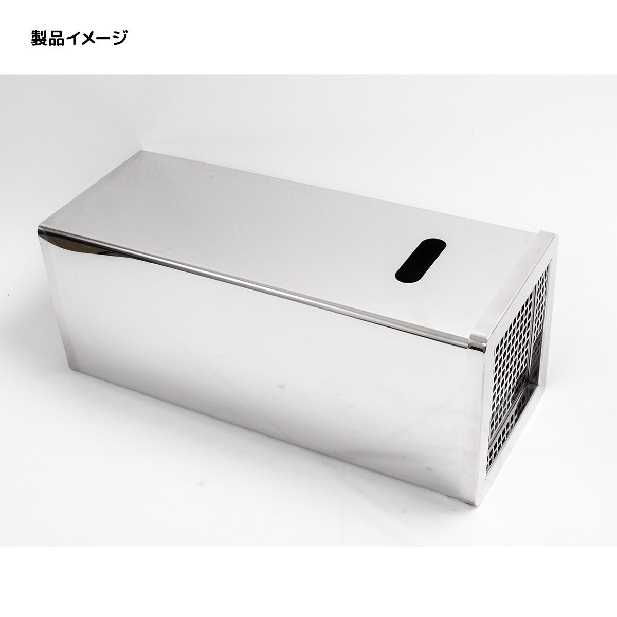 スタンド灰皿 ステンレス 鏡面仕上げ 喫煙台 床置き 自立式 角型