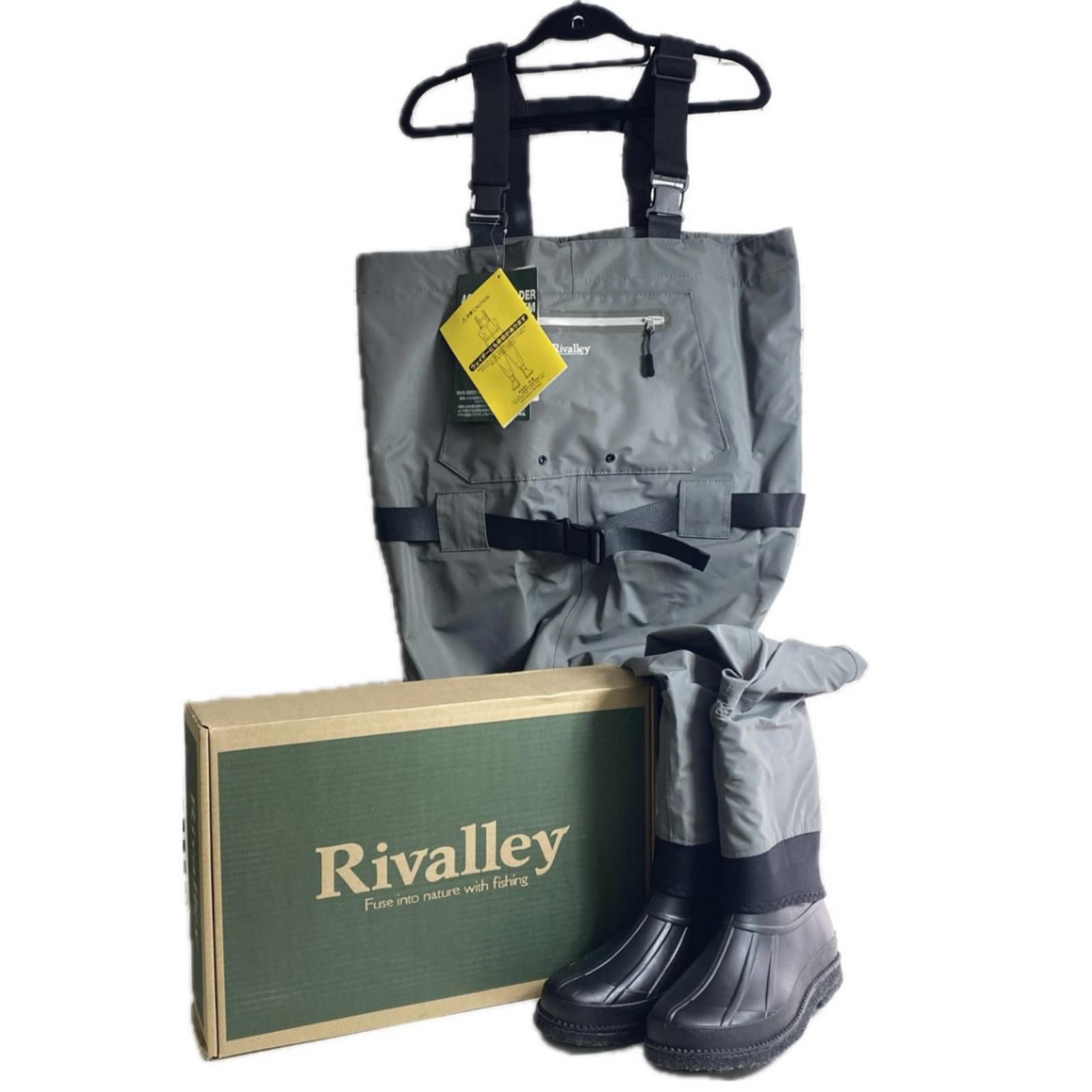 Rivalley リバレイ RV3Dチェストハイウェーダー L/26.5 グレー 5353 