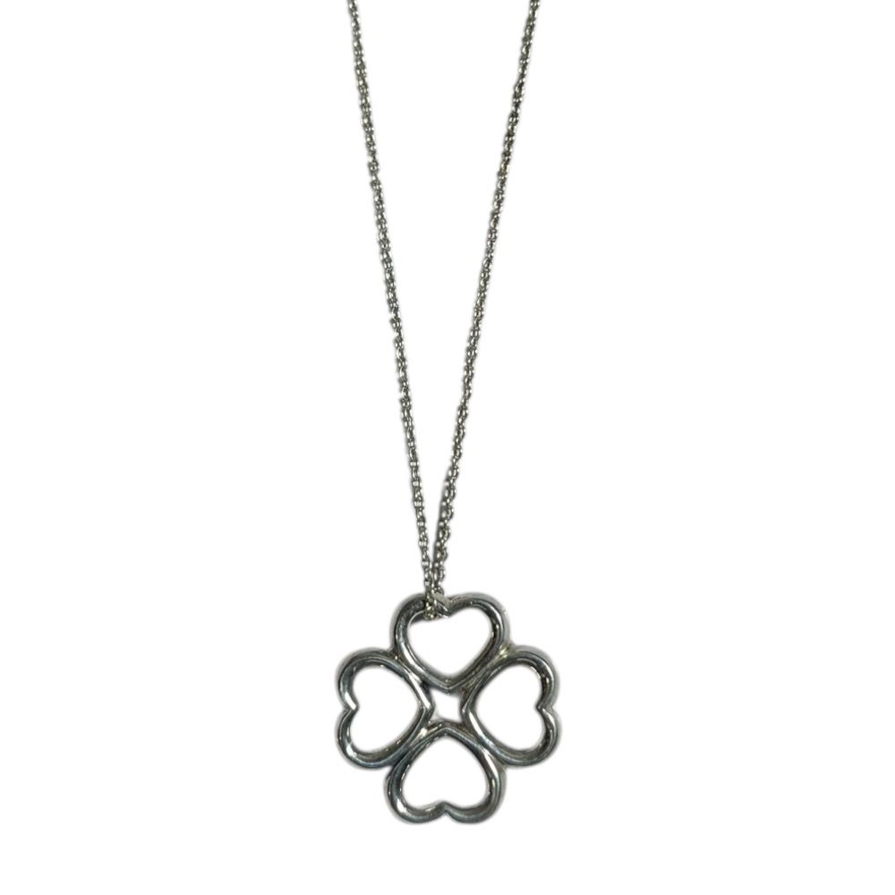 美品 Tiffany&Co. ティファニー ハート クローバー ネックレス 925 