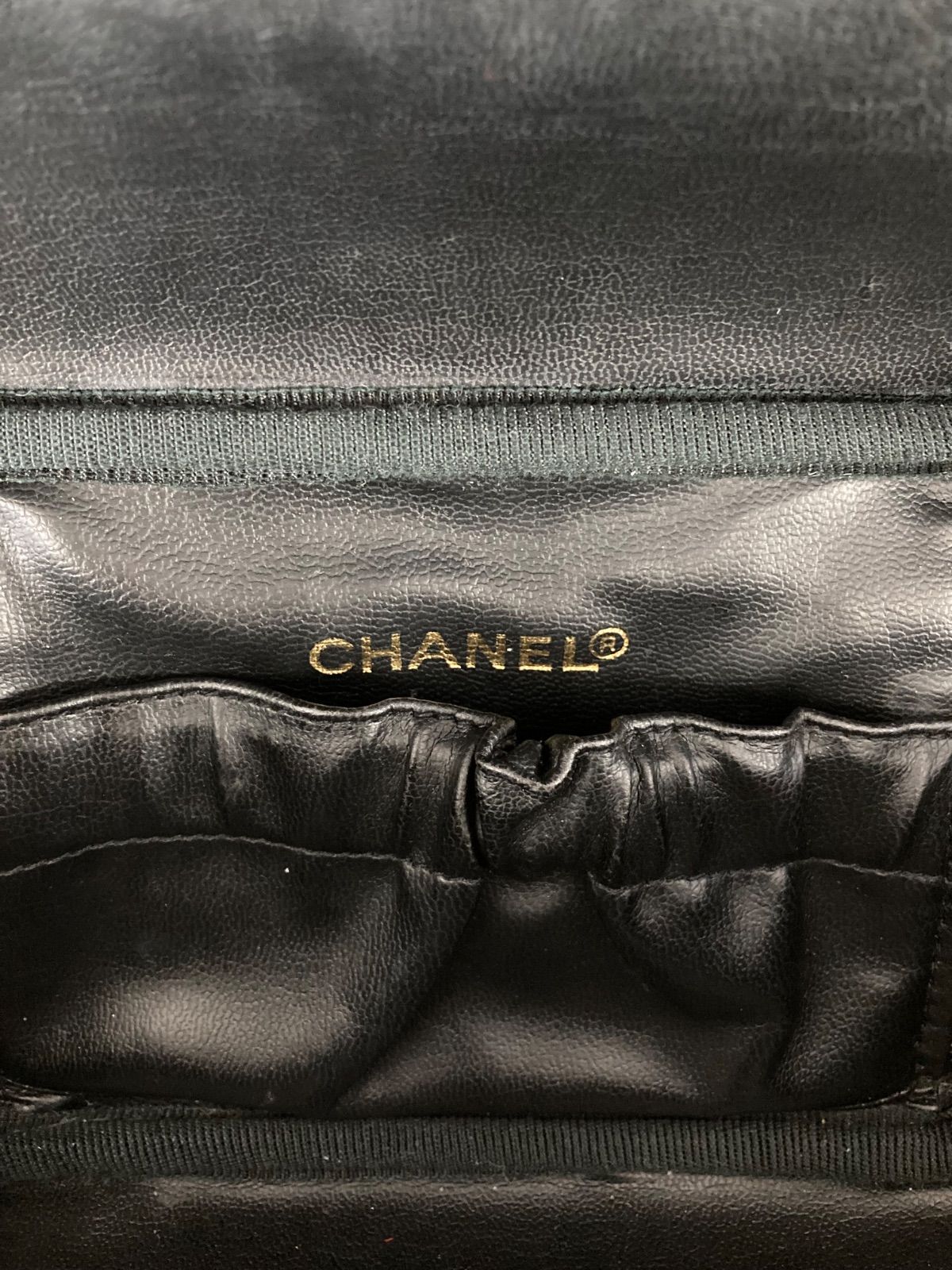 CHANEL シャネル バニティバック ポーチ ココマーク キャビアスキン