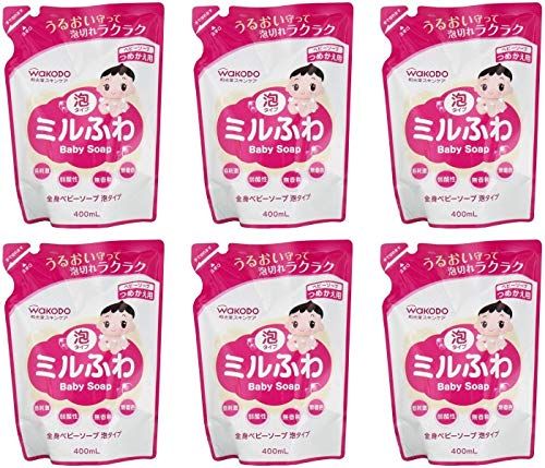 和光堂 【まとめ買い】ミルふわ 全身ベビーソープ 泡タイプ 詰替え用 400mL【×6個】