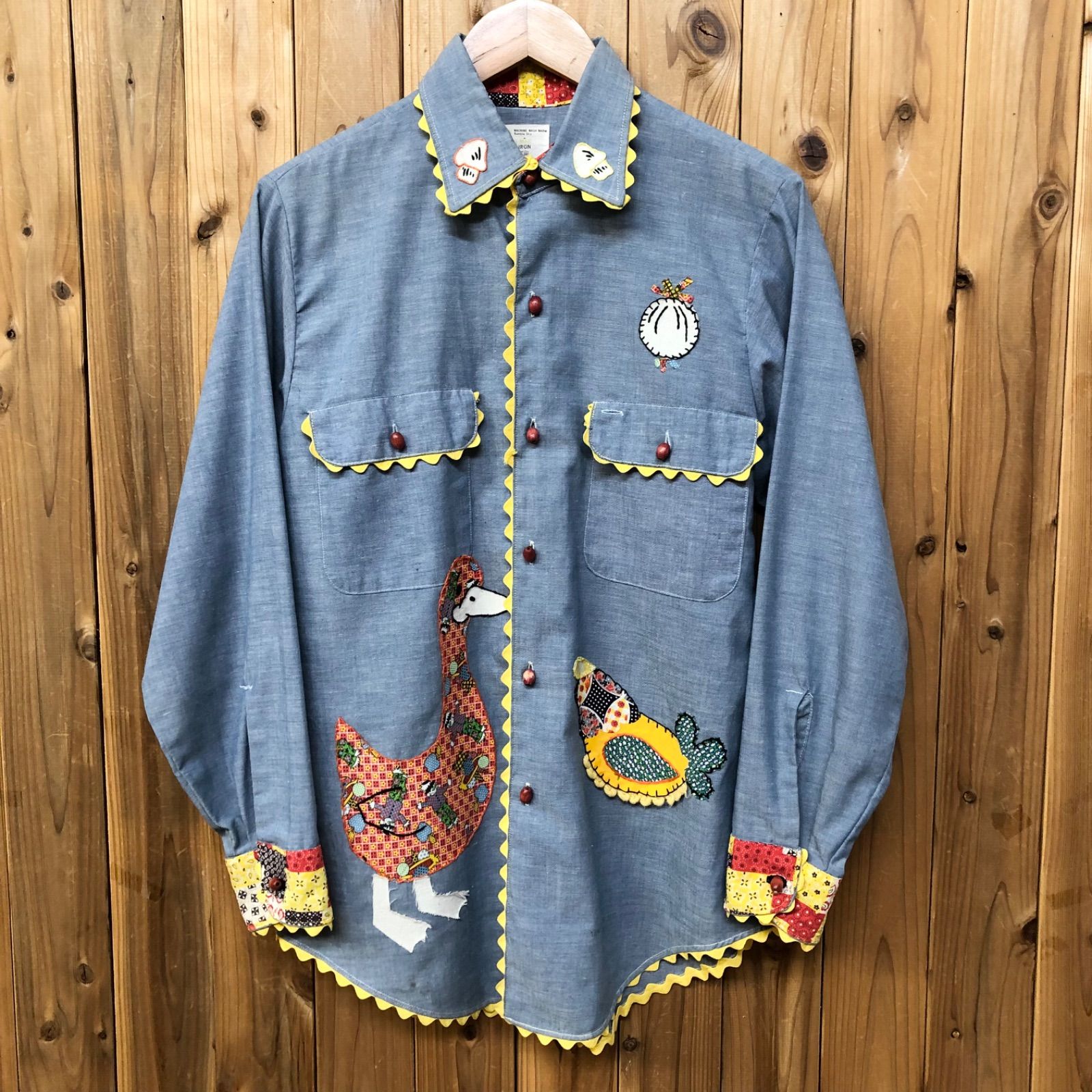 70s bigmac JCPenney シャンブレー ダンガリーシャツ ヒッピー 70's BIG MAC /J.C. Penney メンズ 長袖 シャンブレーシャツ