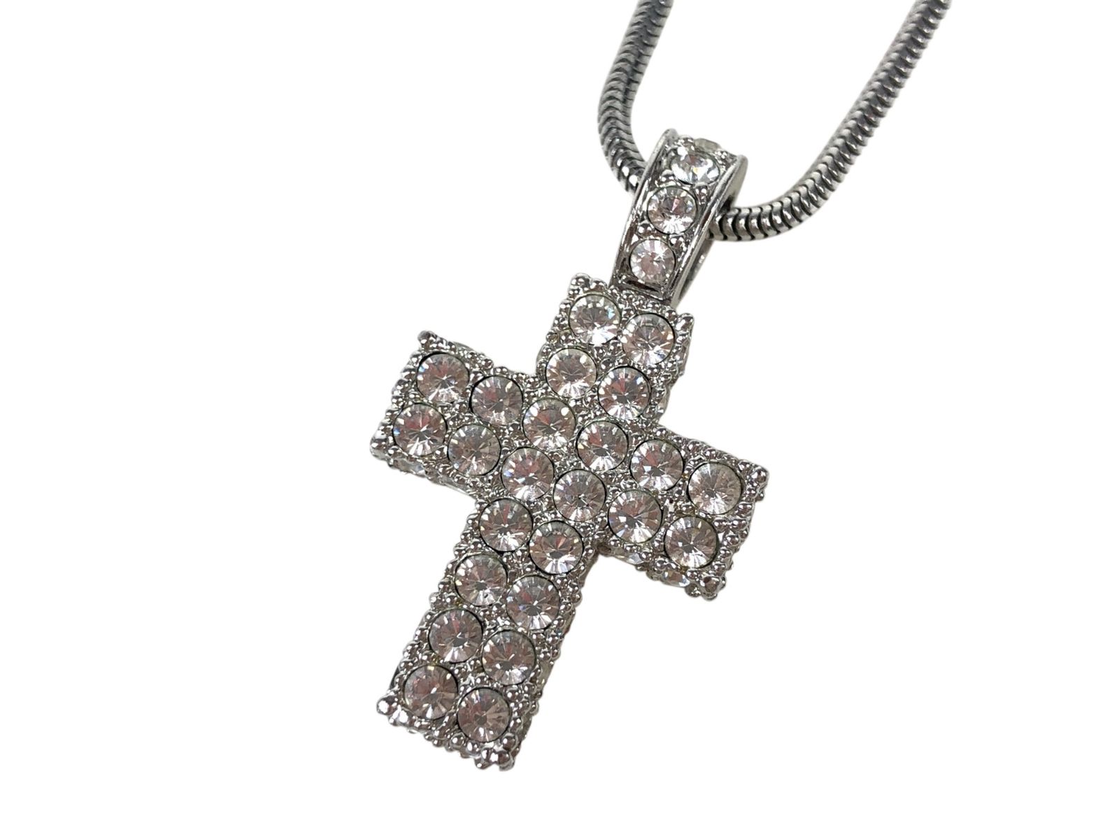 スワロフスキー SWAROVSKI ラインストーン クロス スネークチェーン