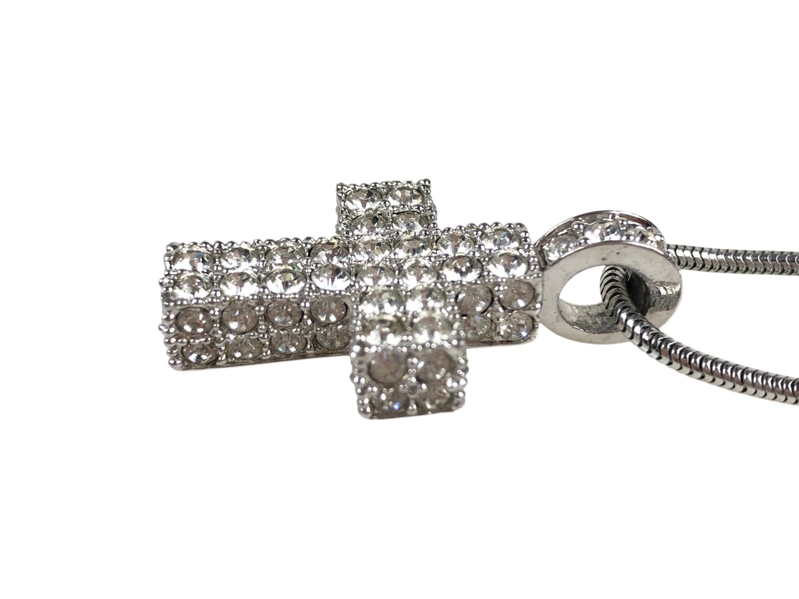 スワロフスキー SWAROVSKI ラインストーン クロス スネークチェーン