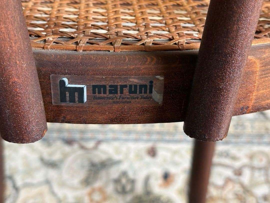 maruni ウッドチェア ラタン 椅子 カフェチェア クラシック IG - メルカリ