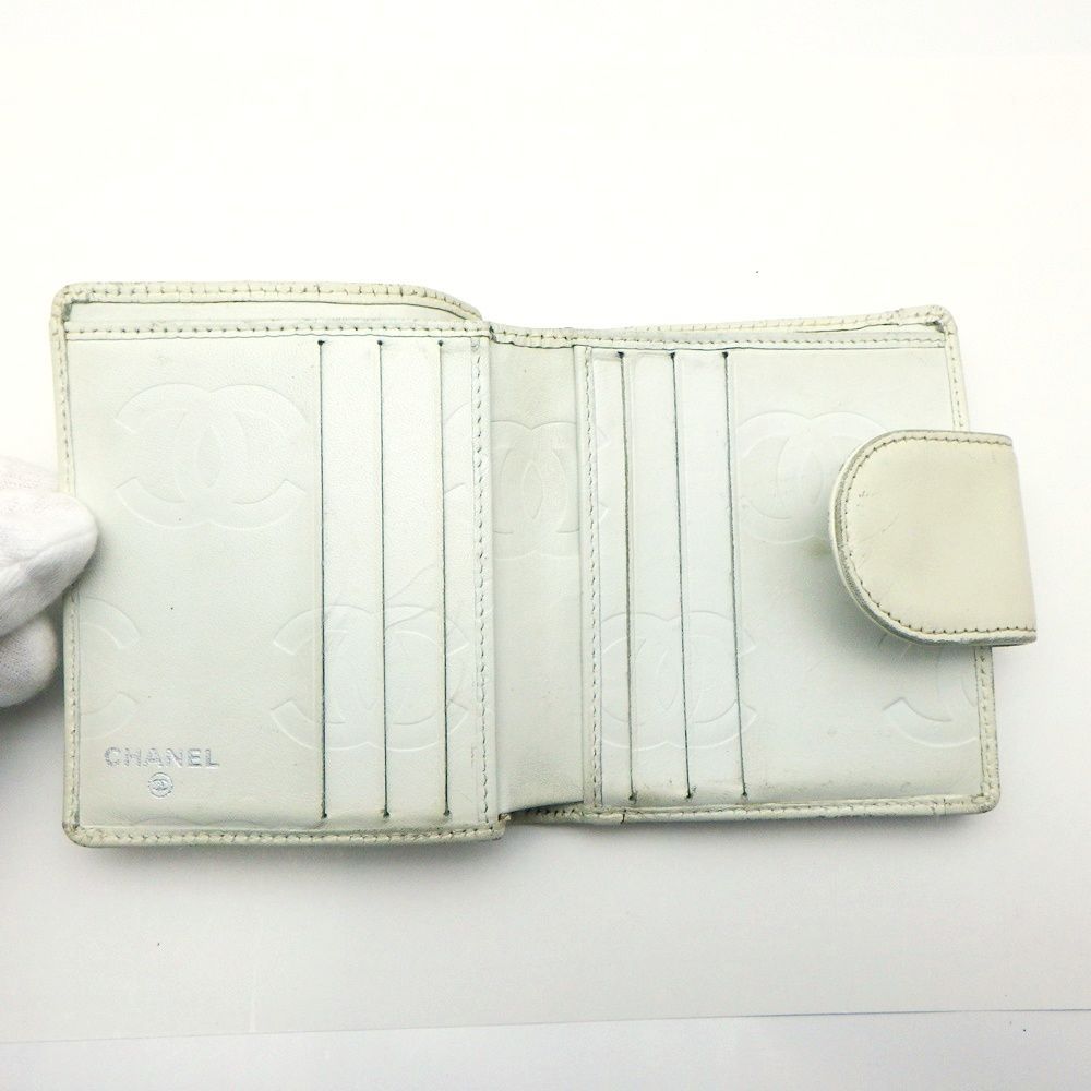 CHANEL シャネル A26720 カンボンライン 二つ折り財布 レザー パイソン