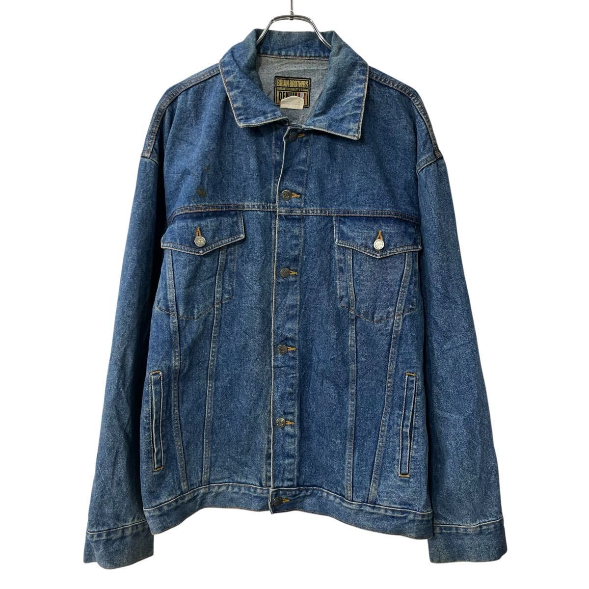 デニムジャケット インディゴブルー 数量限定，品質保証 BRIAN BROTHERS デニムジャケット 2XL インディゴ