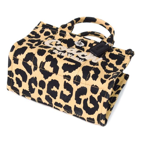 コーチ バッグ COACH キャンバス レオパード ヒョウ柄 トート カーゴ 