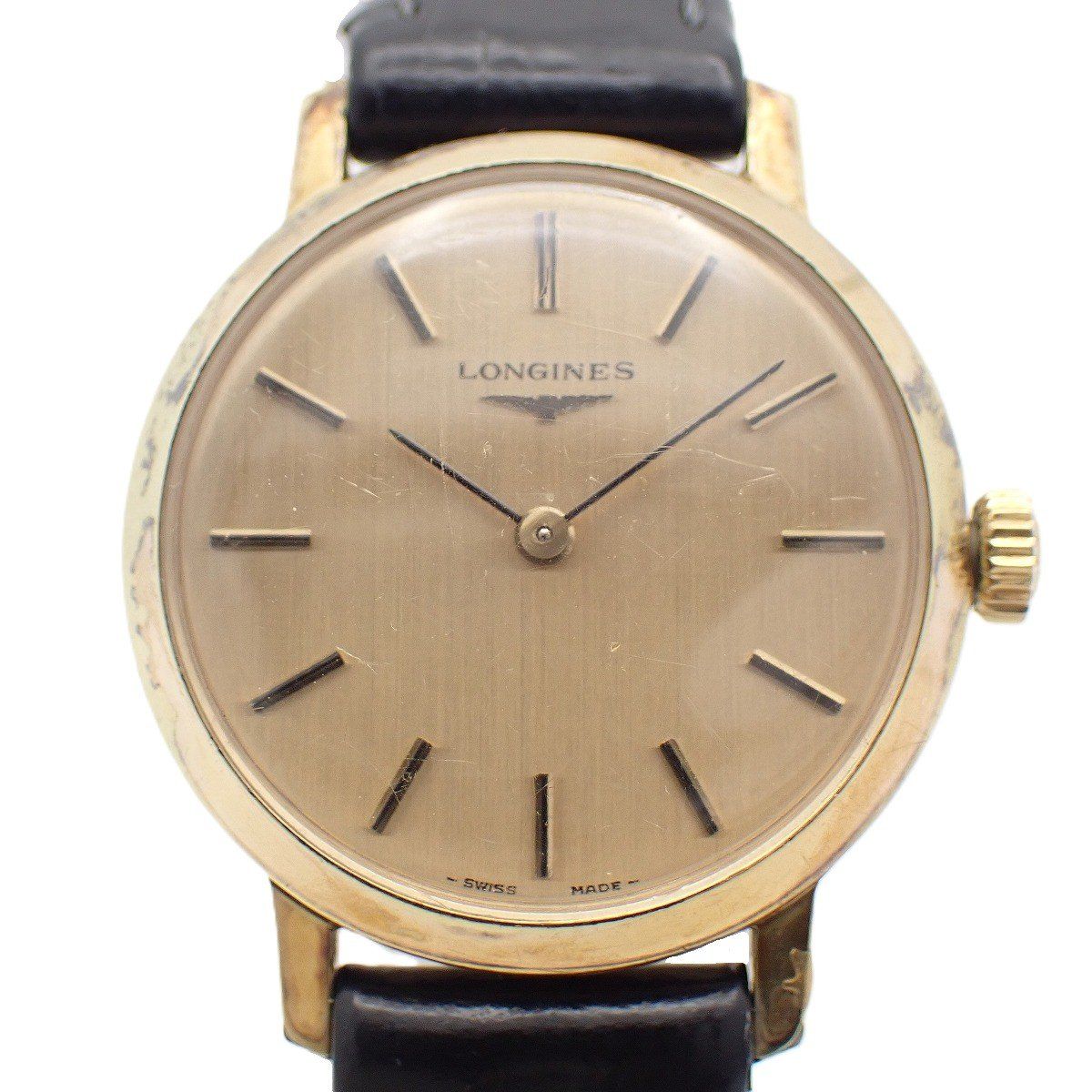 LONGINES 手巻き 腕時計 ゴールド×ブラウン ロンジン Cal.5602
