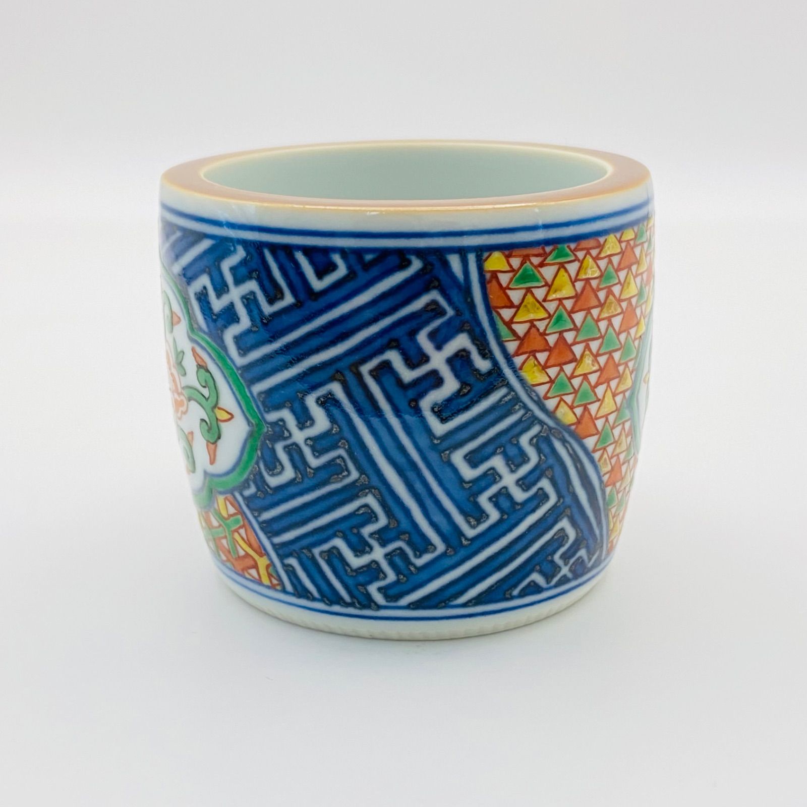 蓋置 色絵祥瑞 三浦竹泉 共箱入 茶道具 茶器 陶磁器 京焼 伝統工芸品