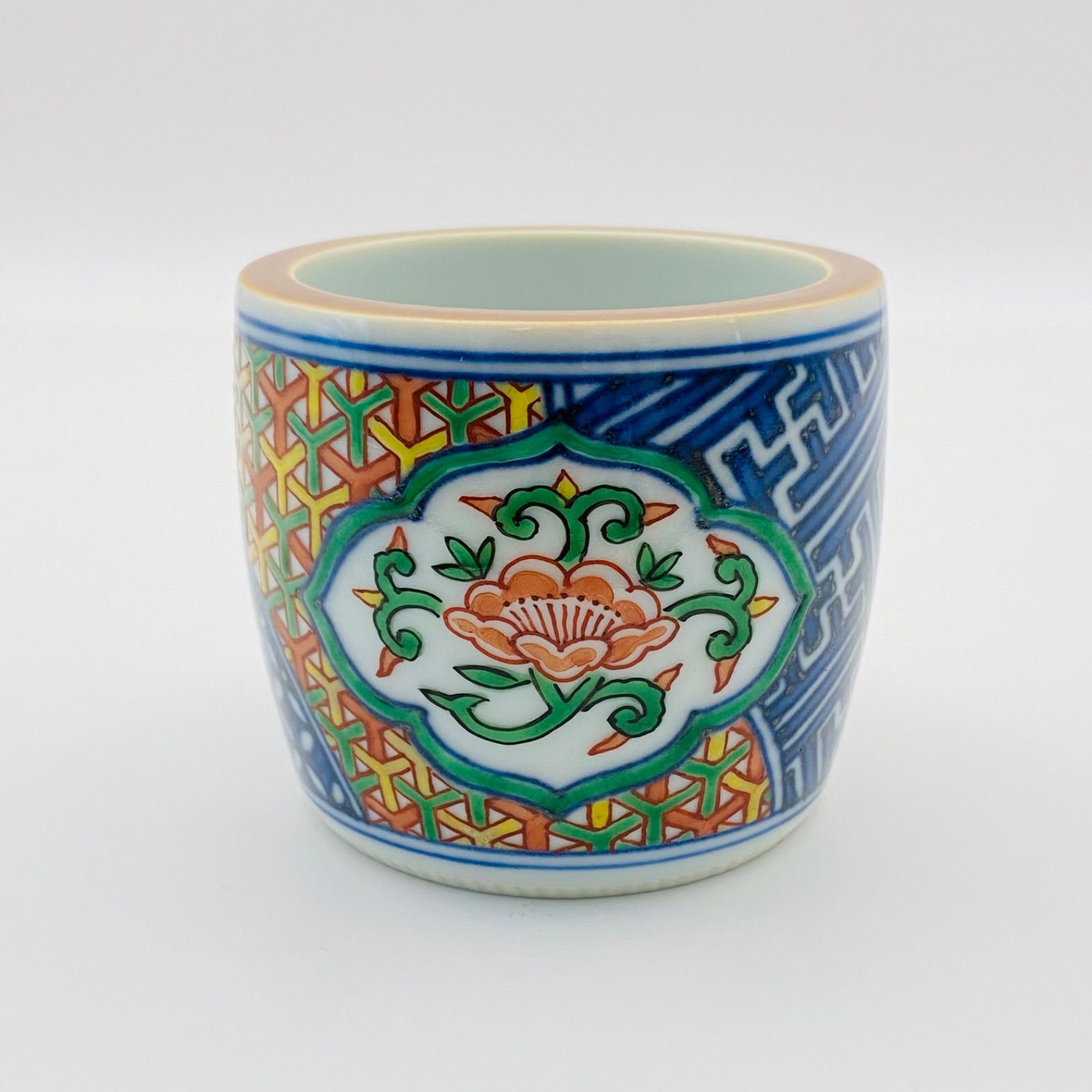 蓋置 色絵祥瑞 三浦竹泉 共箱入 茶道具 茶器 陶磁器 京焼 伝統工芸品