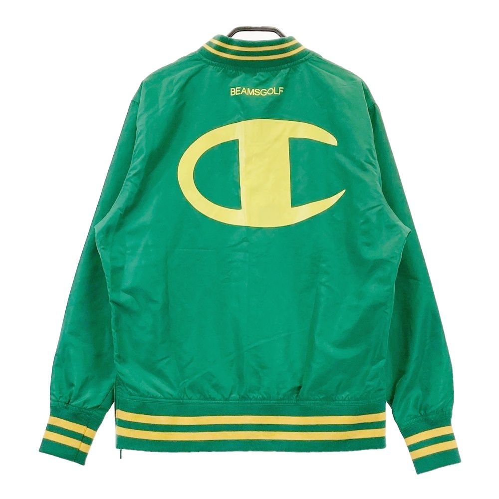 サイズ：S BEAMS GOLF ビームスゴルフ ×champion 裏メッシュ ブルゾン  グリーン系 [240101643956] ゴルフウェア メンズ ストスト サイズ：S BEAMS GOLF ビームスゴルフ ×champion 裏メッシュ ブルゾン