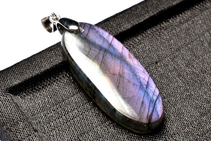ラブラドライト 1点物シルバー925◇希少シラー 31x20mm 天然 オーバル 