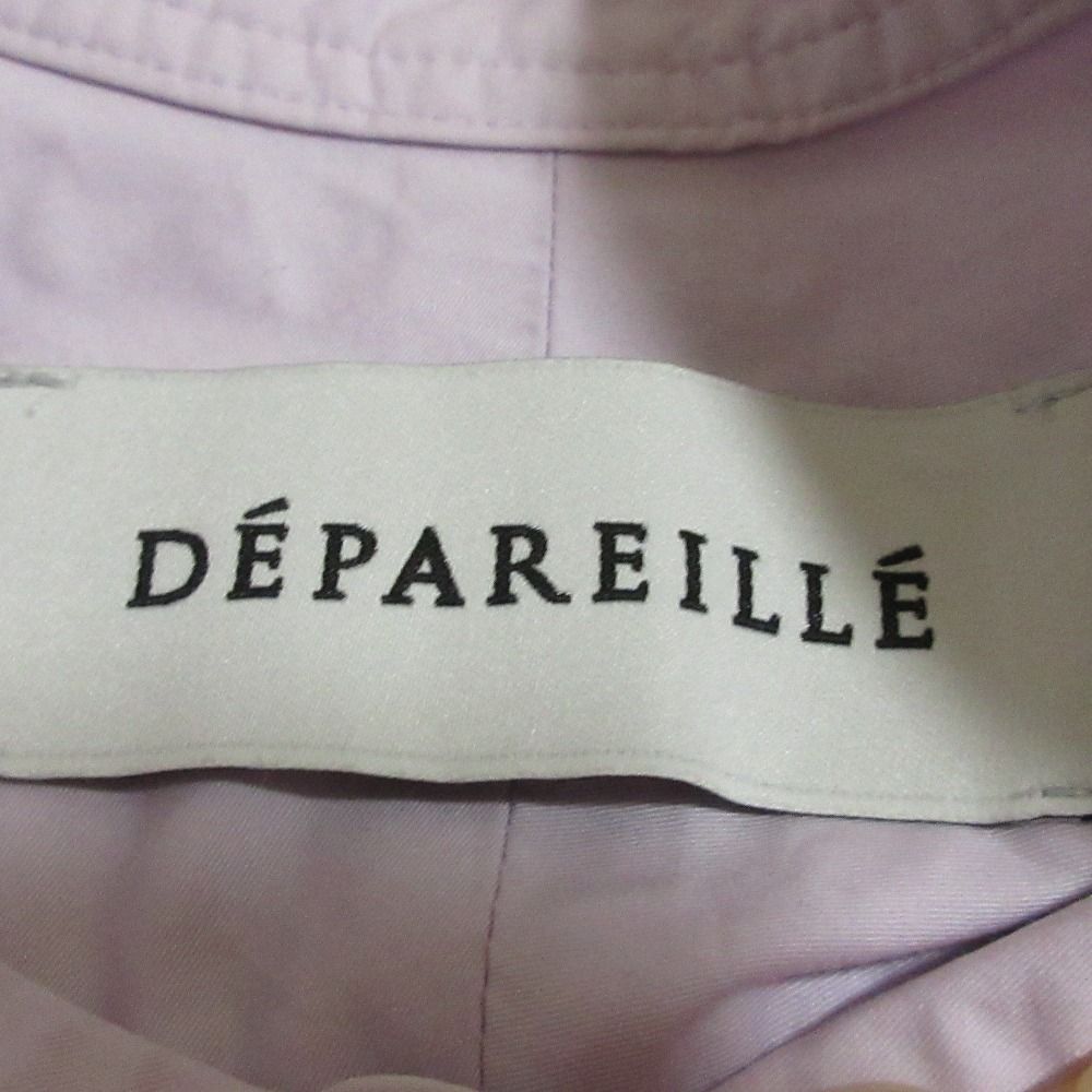 良品 DEPAREILLE デパリエ バンドカラー ギャザーブラウス サイズ38