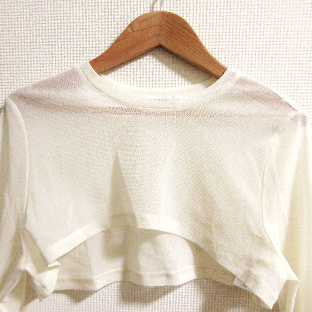 未使用 23SS VIVIENNE TAM ヴィヴィアンタム ロングスリーブ クロップドカットソー サイズ38 アイボリー レディース 古着 中古 USED VIVIENNE TAM - 未使用 23SS VIVIENNE TAM ヴィヴィアンタム ロング