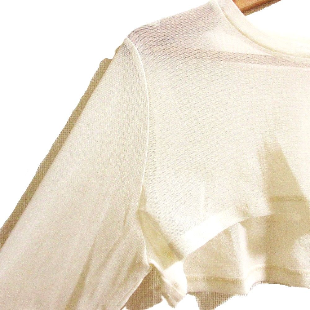 未使用 23SS VIVIENNE TAM ヴィヴィアンタム ロングスリーブ クロップドカットソー サイズ38 アイボリー レディース 古着 中古 USED VIVIENNE TAM - 未使用 23SS VIVIENNE TAM ヴィヴィアンタム ロング