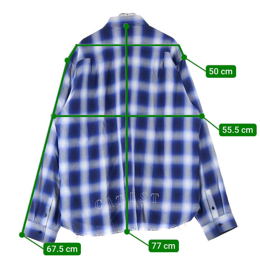 cvtvlist (カタリスト) 21AW ボタンレス カットオフ オンブレチェック