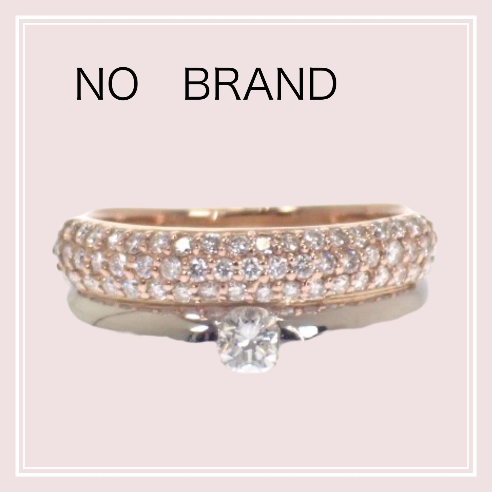 no brand】ノーブランド no brand デザインジュエリー パヴェ 18金 K18 