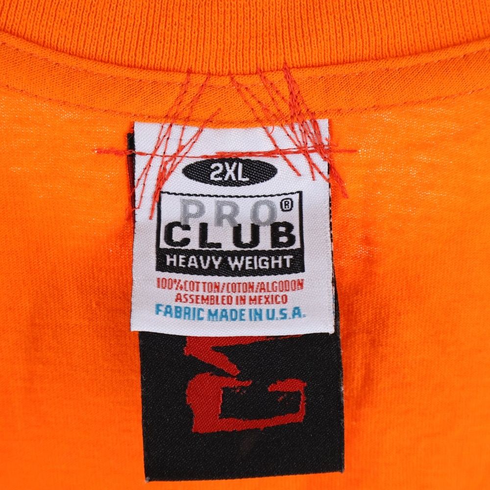 cvtvlist (カタリスト) ×PRO CLUB CTLS プロクラブ 両面プリント CVTVLIST カタリスト Tシャツ オレンジ