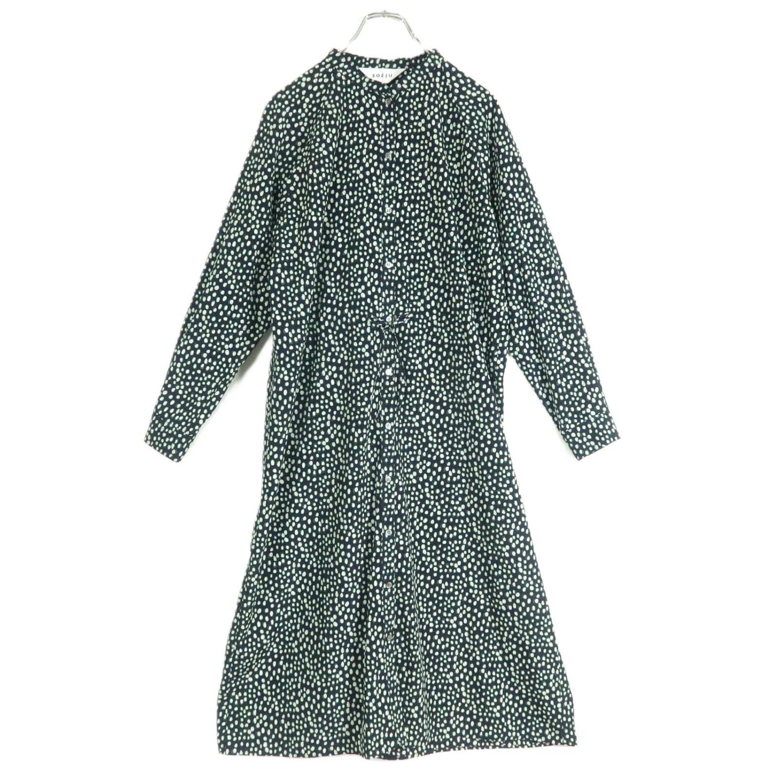 タグあり極美品】SOEJU ソージュ☆ドット柄が目を惹く♪ ロング 