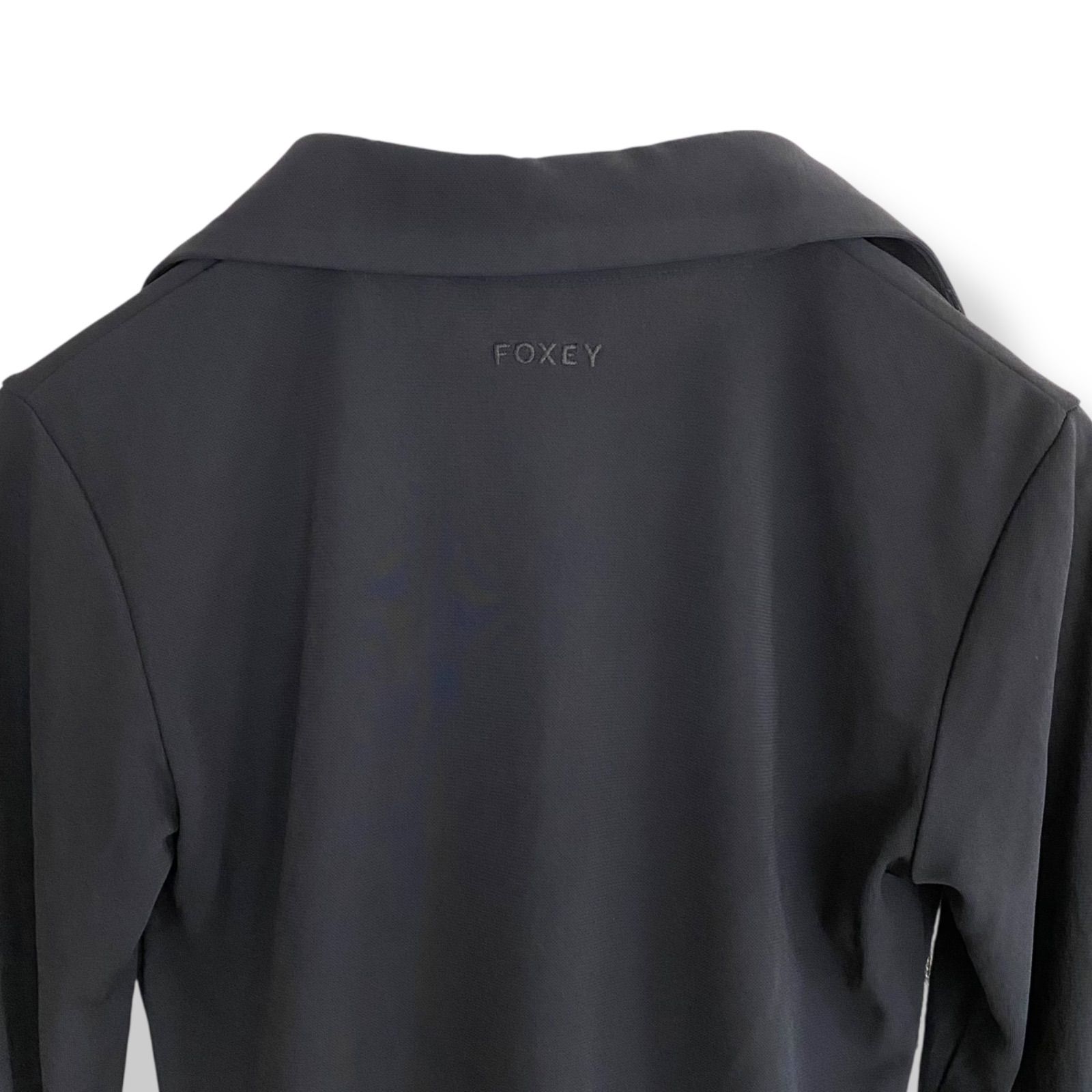 FOXEY NEW YORK フォクシーニューヨーク 襟付き ストレッチ トップス 