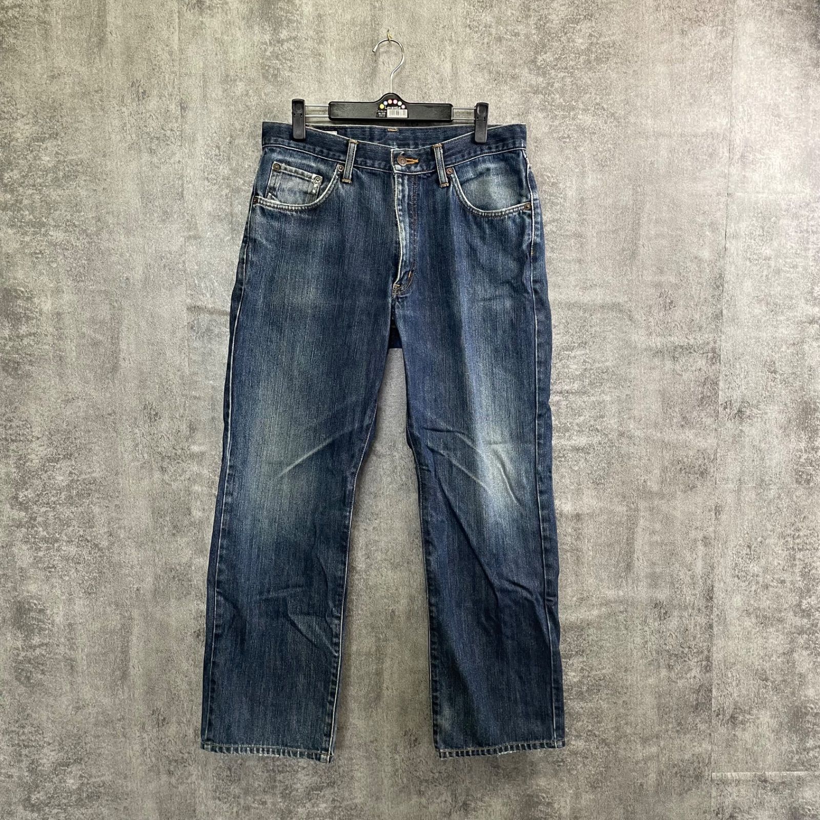 T-500】EDWIN 404 デニムパンツ W33 インディゴ ジーンズ メンズ 