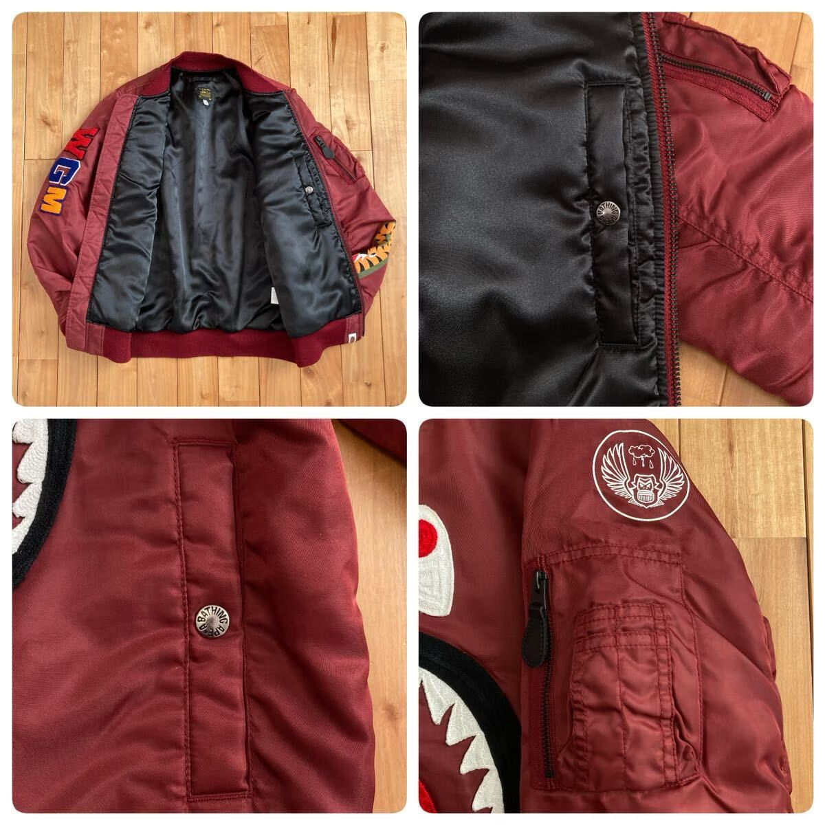 SHARK MA-1 Bomber Jacket Sサイズ a bathing ape BAPE エイプ ベイプ