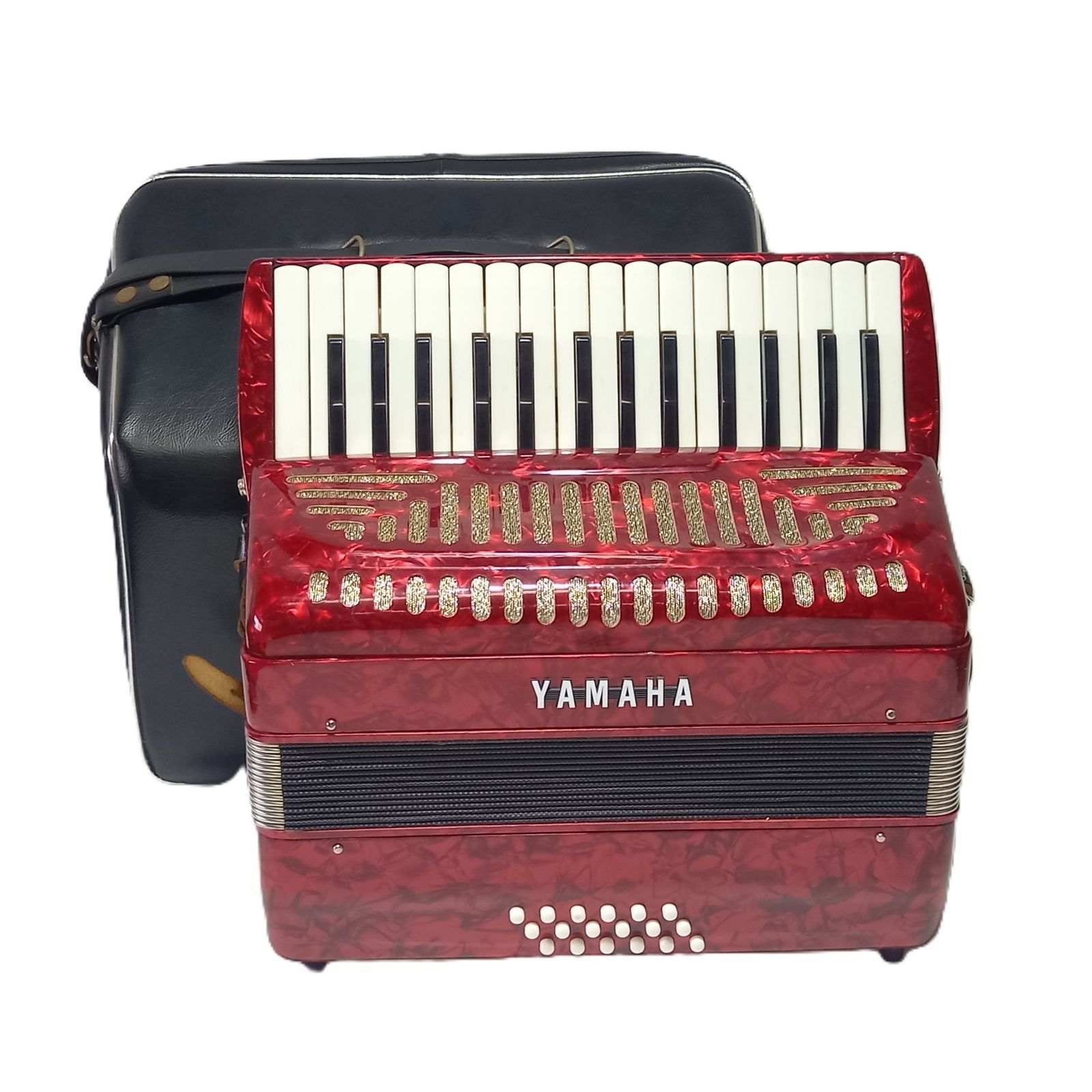 YAMAHA アコーディオン ヤマハ ケース付 ケース付き 0 楽器 赤 長期