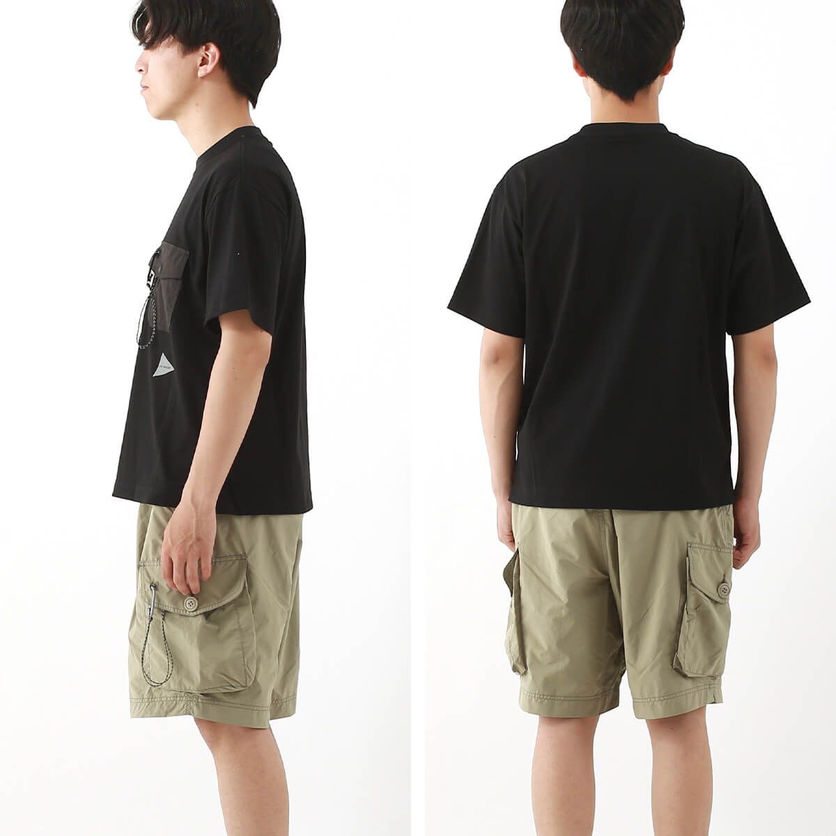 新品】and wander アンドワンダー ポケットT 5746984075 オフホワイト 