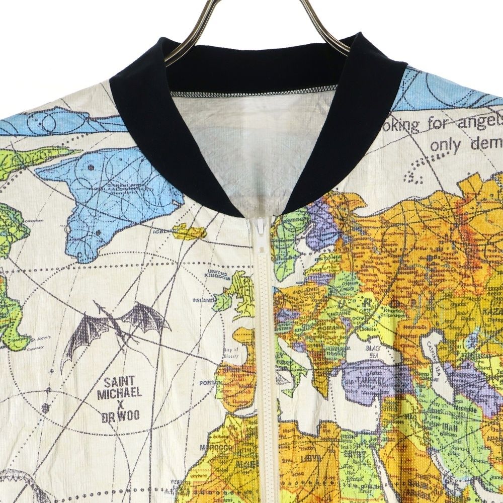 SAINT MICHAEL (セントマイケル) DR.WOO DW BJ PAPER JKT WORLD MAP 