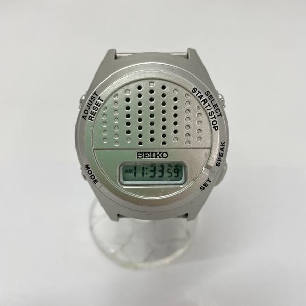 【中古】SEIKO 音声デジタル腕時計 クオーツ シルバー A862-00B0 箱あり セイコー[91][240091404618] 中古】SEIKO 音声デジタル腕時計 クオーツ シルバー A862-00B0 箱あり