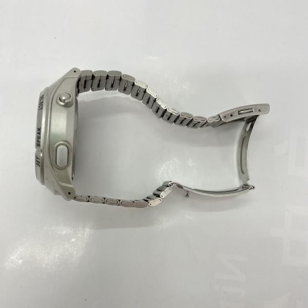 中古】SEIKO 音声デジタル腕時計 クオーツ シルバー A862-00B0 箱あり